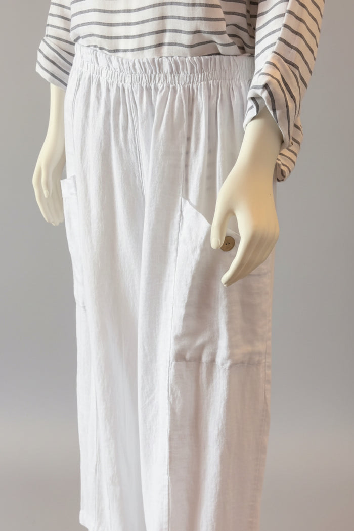 White / NZ 18/20 / 100% Linen