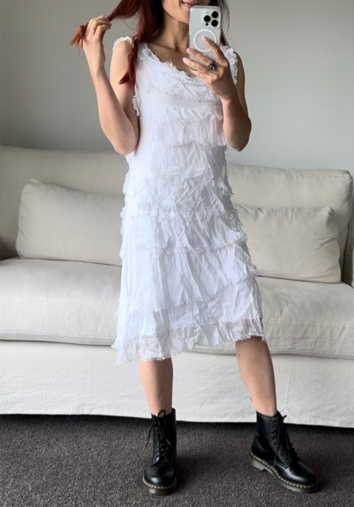 White / S/M / Silk/Viscose