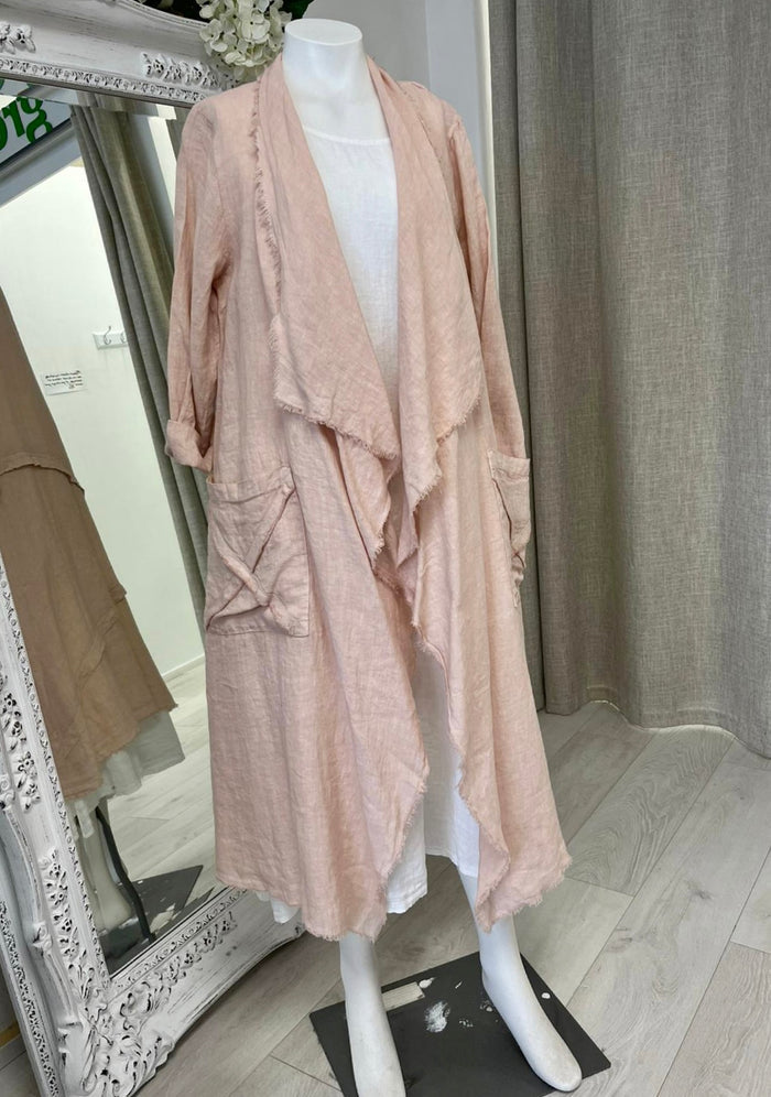 Blush Pink / XS / 100% Linen