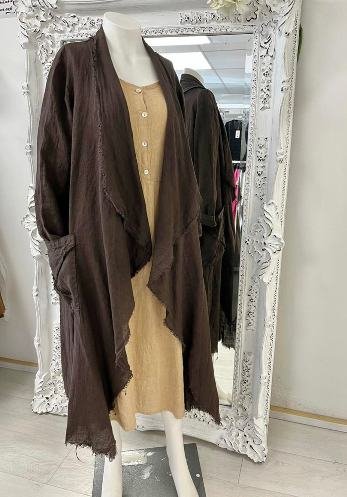 Chocolate / XS / 100% Linen