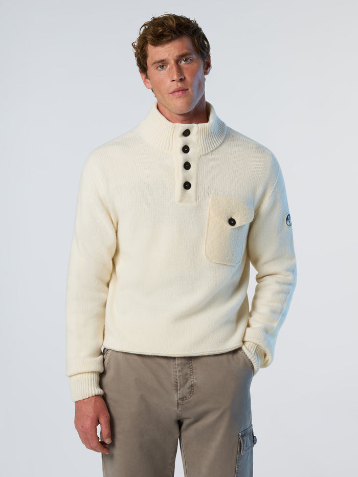 1 | Marshmallow | half-buttons-5gg-knitwear-699203