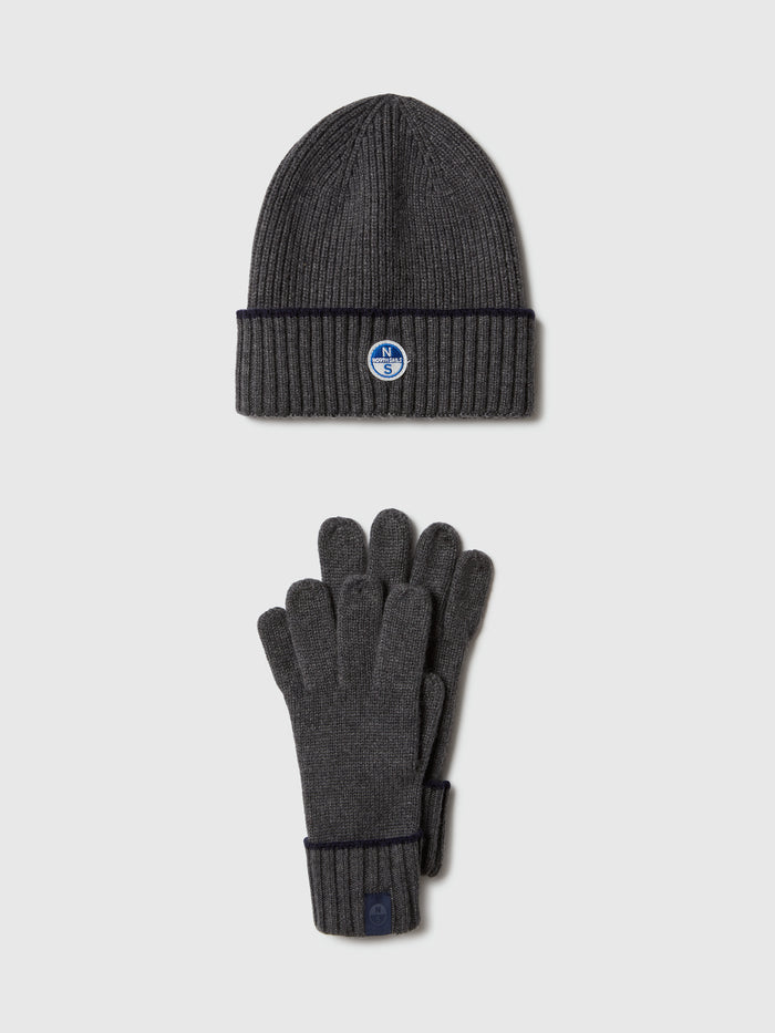 hover | Medium grey melange | gift-box-%28-beanie-and-glove-%29-623349
