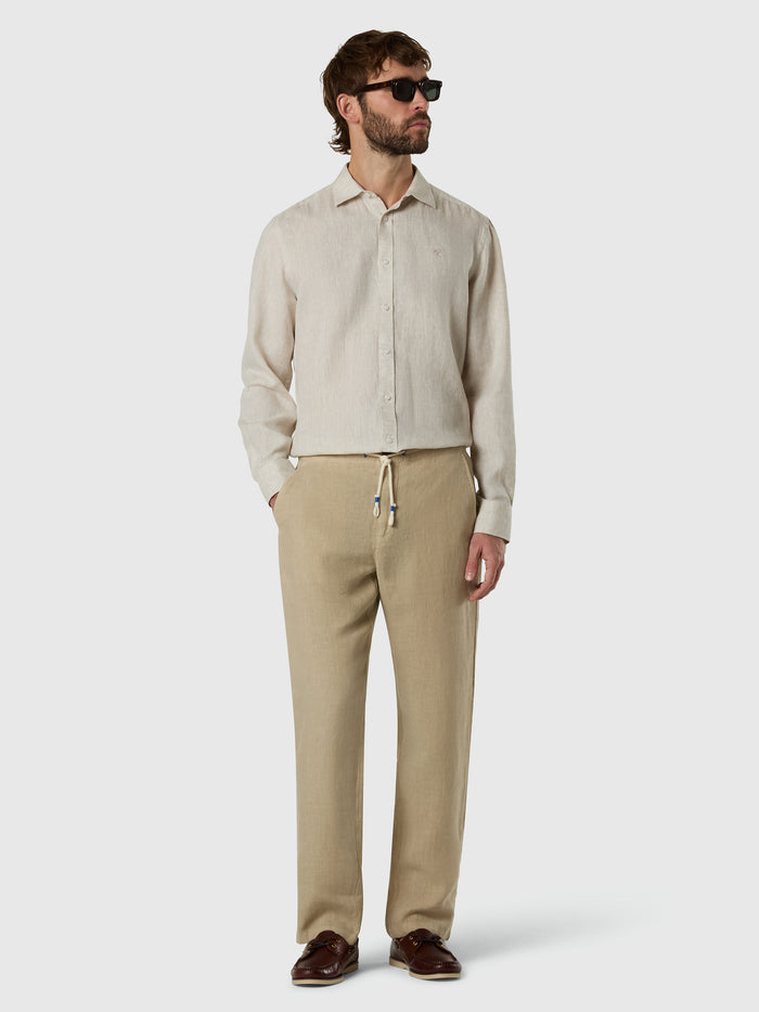 2 | Chino beige | breeze-regular-fit-wdrawstring-long-trouser-673405