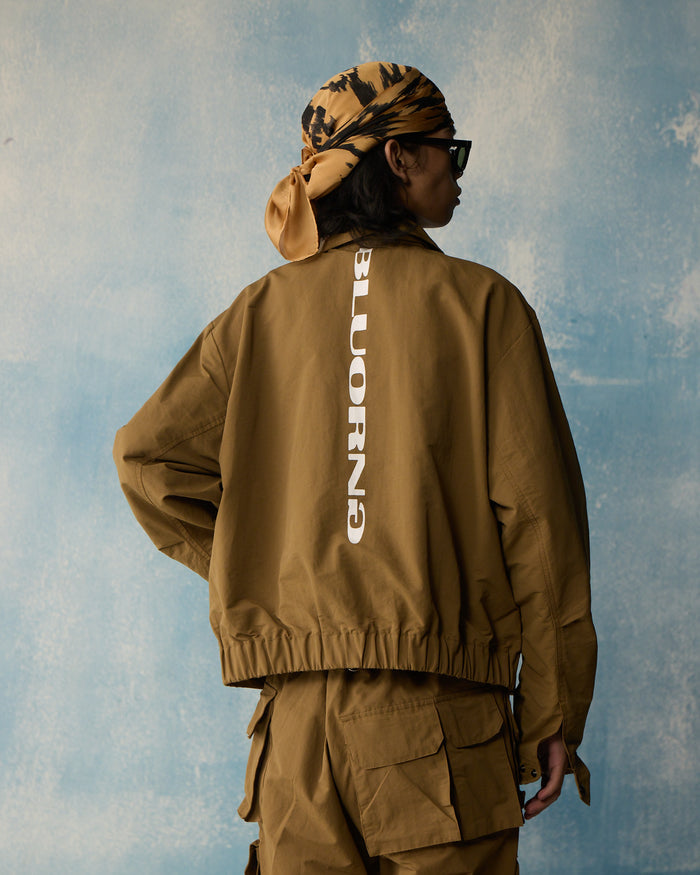 Brown Boxy Utility Jacket