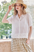ELFSACK Bubble Sleeve Chic Shirt