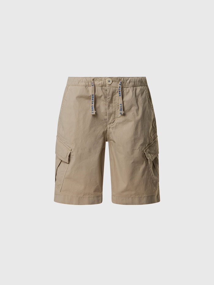 hover | Beige | cargo-welastic-waist-short-trouser-775266