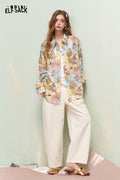 ELFSACK Casual Wide Leg Pants with Relaxed Fit