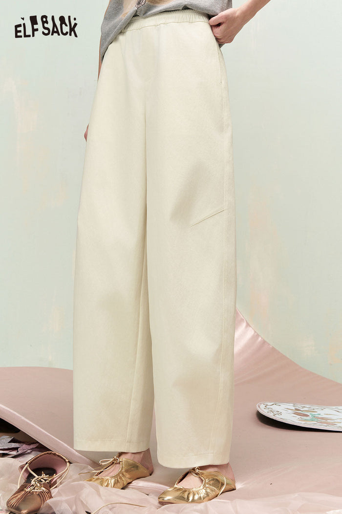 ELFSACK Casual Wide Leg Pants with Relaxed Fit