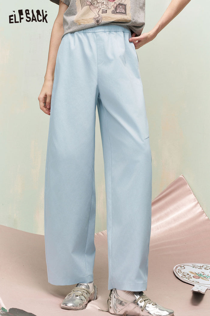 ELFSACK Casual Wide Leg Pants with Relaxed Fit