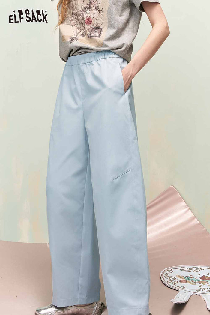 ELFSACK Casual Wide Leg Pants with Relaxed Fit