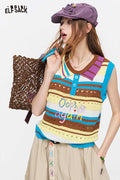 ELFSACK Colorful Striped Knit Vest