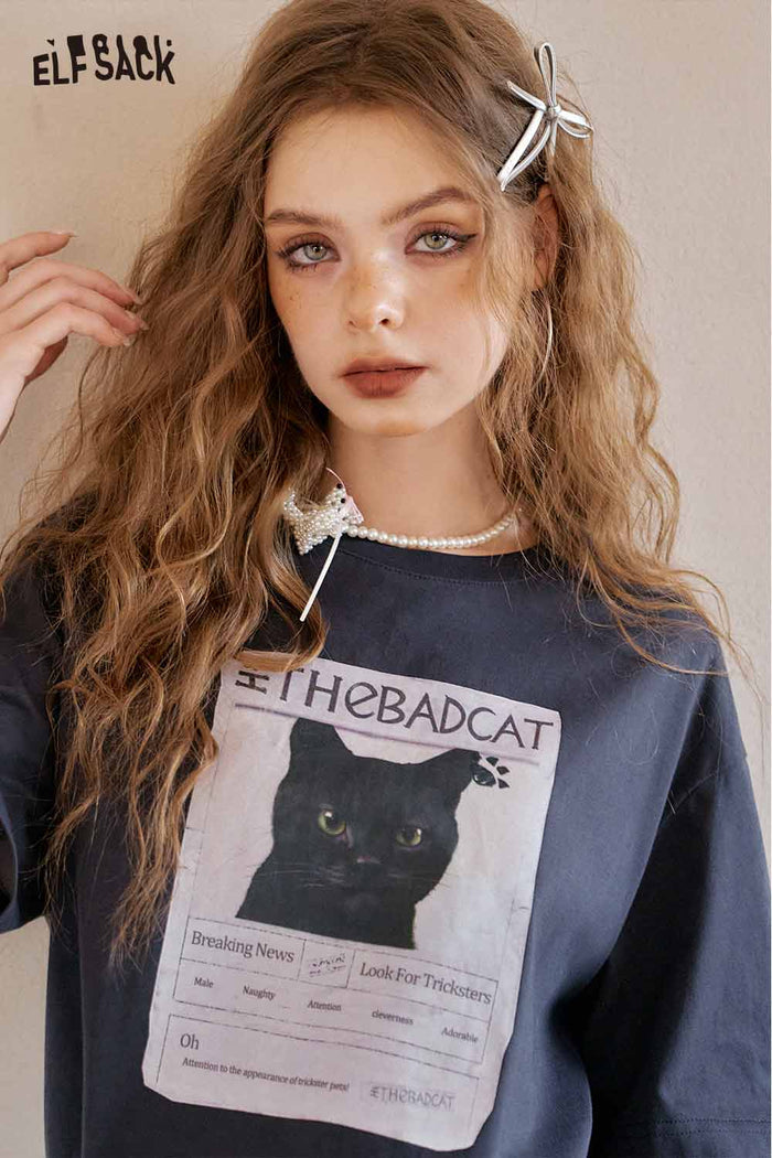 ELFSACK Cute Patchwork T Shirt Dress