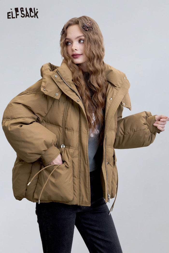 ELFSACK Elegant Design Casual Warm Down Jacket