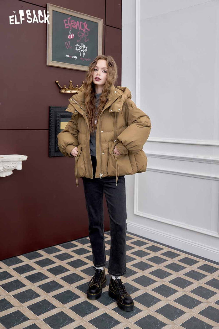 ELFSACK Elegant Design Casual Warm Down Jacket