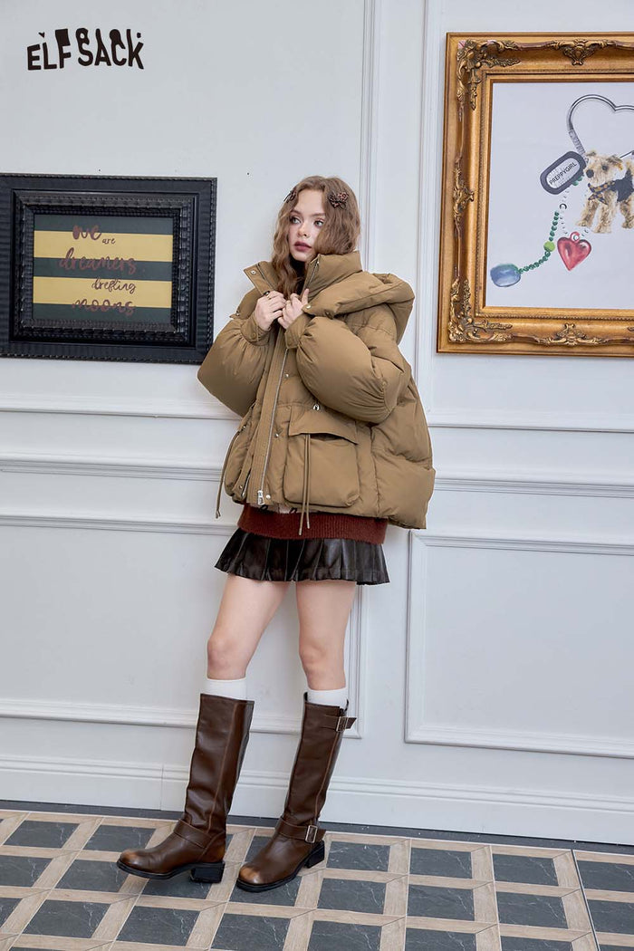 ELFSACK Elegant Design Casual Warm Down Jacket