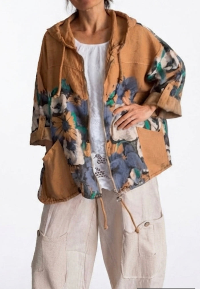 Camel / One Size Fits NZ 8-18 / 100% Linen