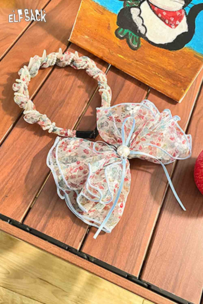 ELFSACK Fairycore Floral Pearl Hair Clip