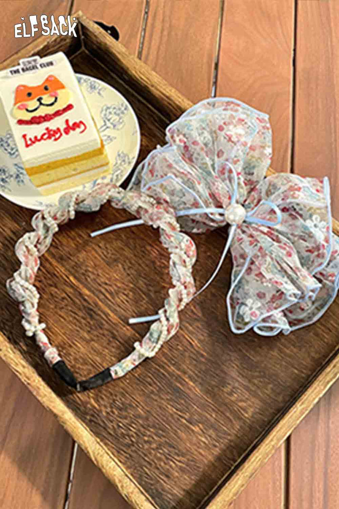 ELFSACK Fairycore Floral Pearl Hair Clip