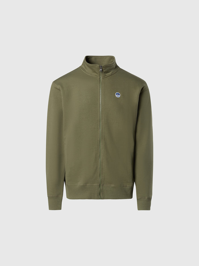 hover | Deep green | basic-full-zip-sweatshirt-1-691221