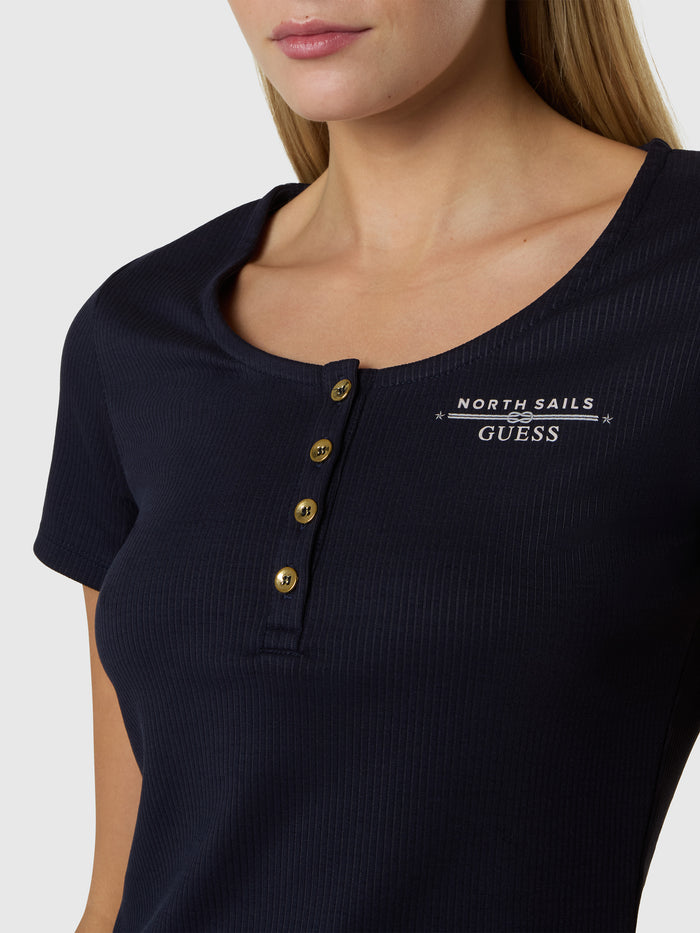 6 | Dark blue navy | t-shirt-short-sleeve-wbuttons-595001