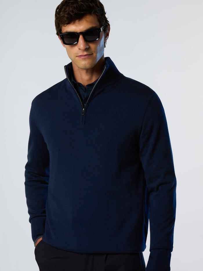 2 | Navy blue | half-zip-14gg-knitwear-699219