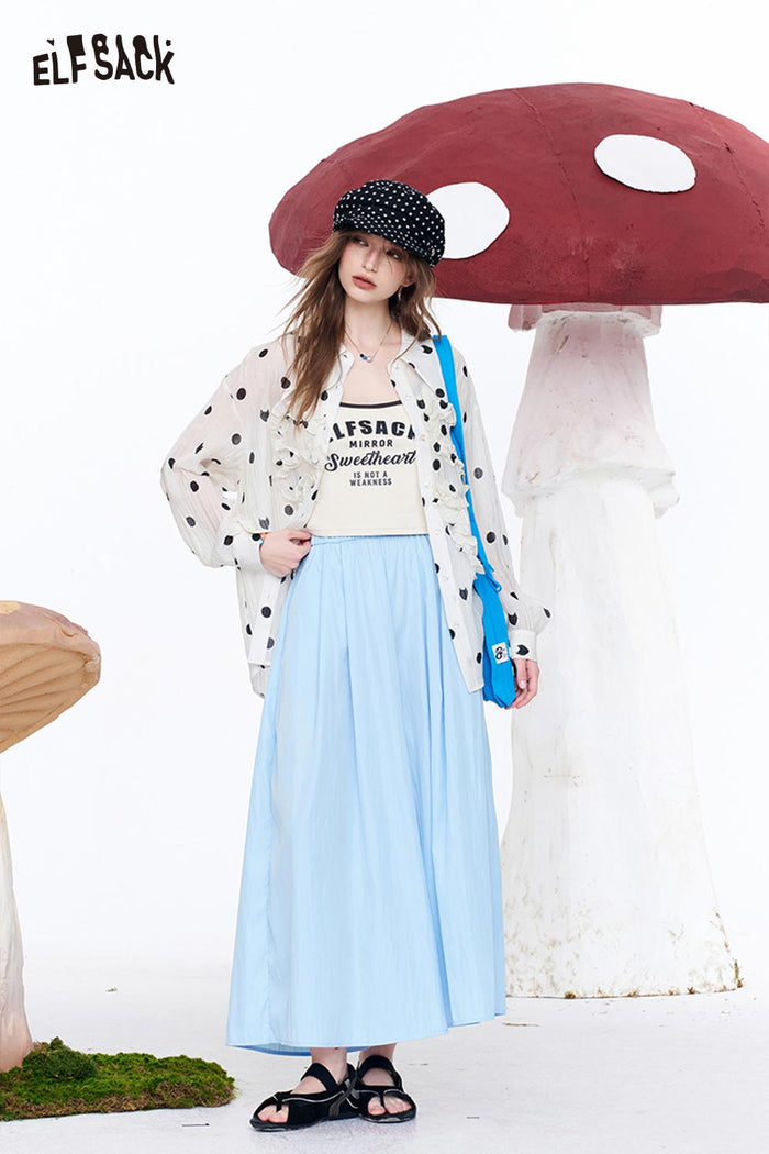 ELFSACK High Waist A-Line Flowy Wide Leg Pants