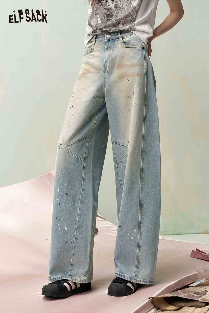 ELFSACK High Waist Wide Leg Jeans