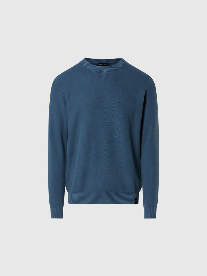 hover | Dark denim | crew-neck-12gg-knitwear-1-699834