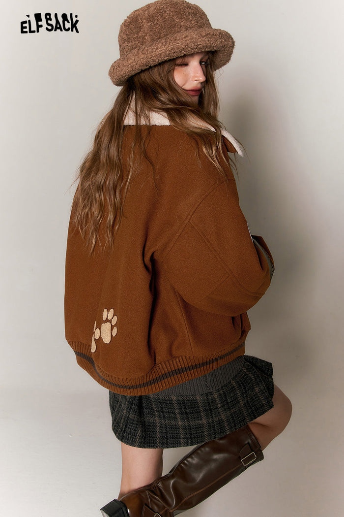 ELFSACK Kawaii 2000s Baseball Jackets