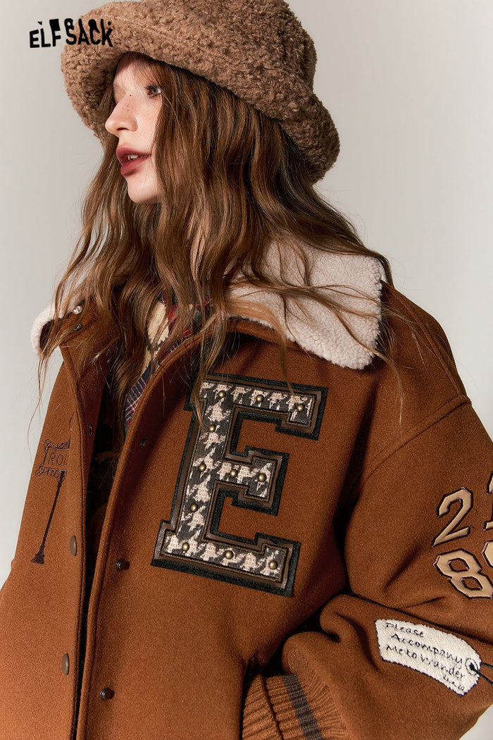 ELFSACK Kawaii 2000s Baseball Jackets