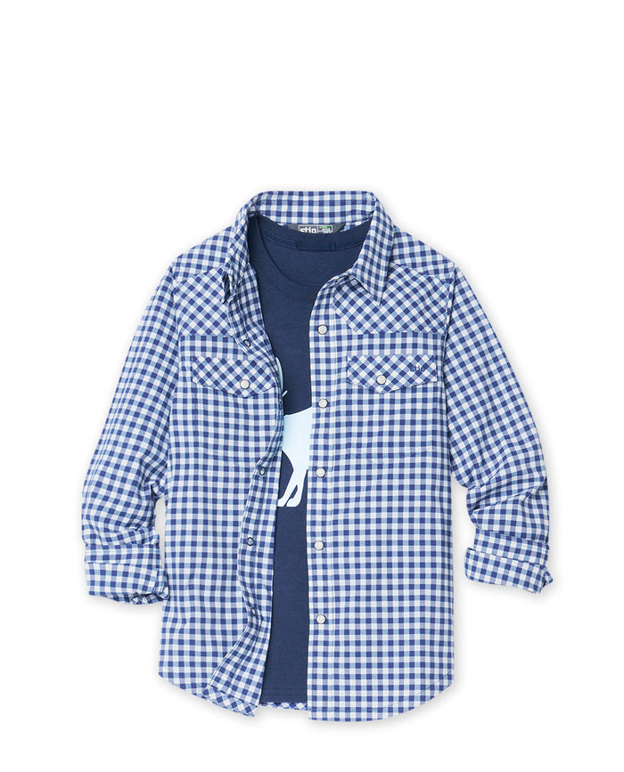 Cobalt Night Gingham