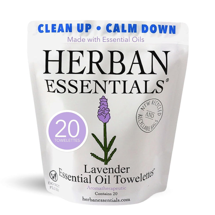Lavender Wipes & Towelettes, Essential Oil, 20 Count