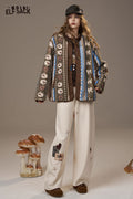ELFSACK Lightweight Twill All Over Cartoon Print Short Jacket