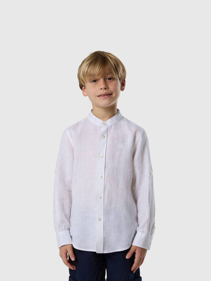 1 | White | shiirt-mandarin-collar-long-sleeve-764173
