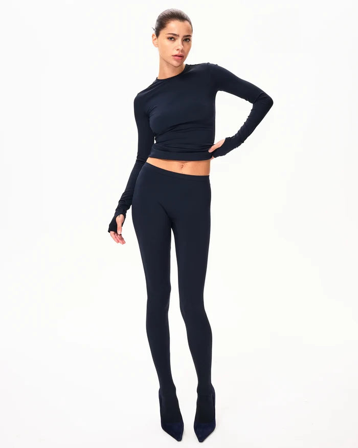 Long Sleeve Thumb Hole Tee | Midnight