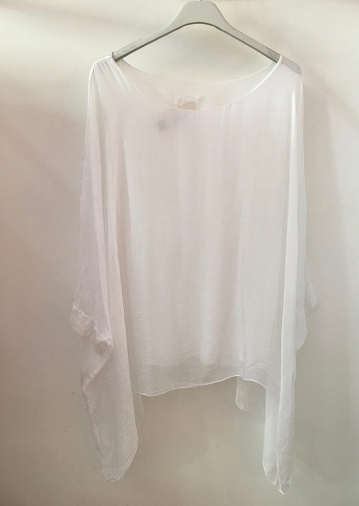 White / One Size Fits NZ 8-16 / Silk/Viscose/Elastane