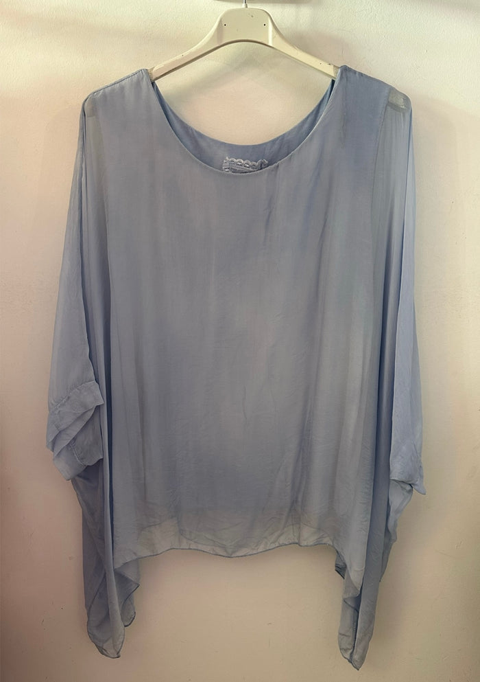 Baby Blue / One Size Fits NZ 8-16 / Silk/Viscose/Elastane