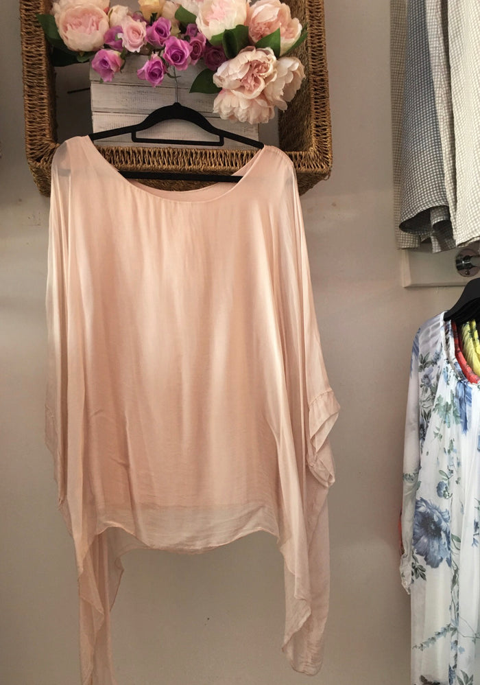 Pink / One Size Fits NZ 8-16 / Silk/Viscose/Elastane