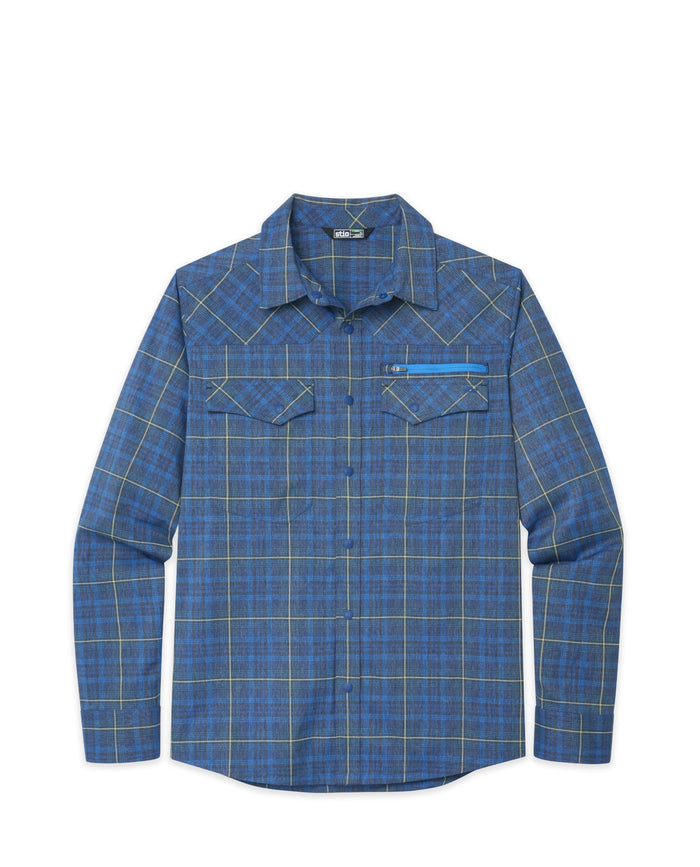 Navy Peony Plaid / Small