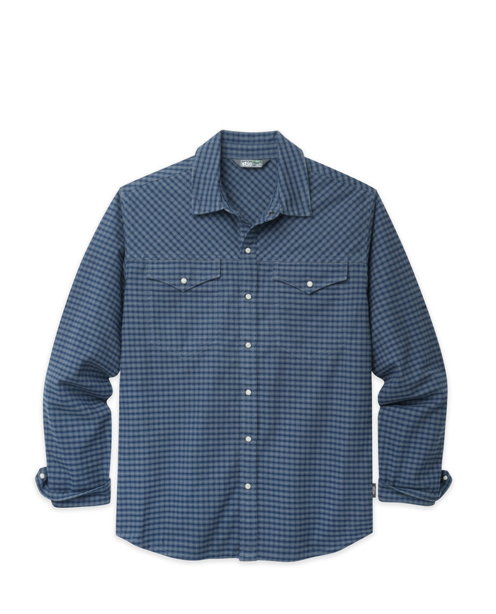 Vintage Indigo Micro Plaid
