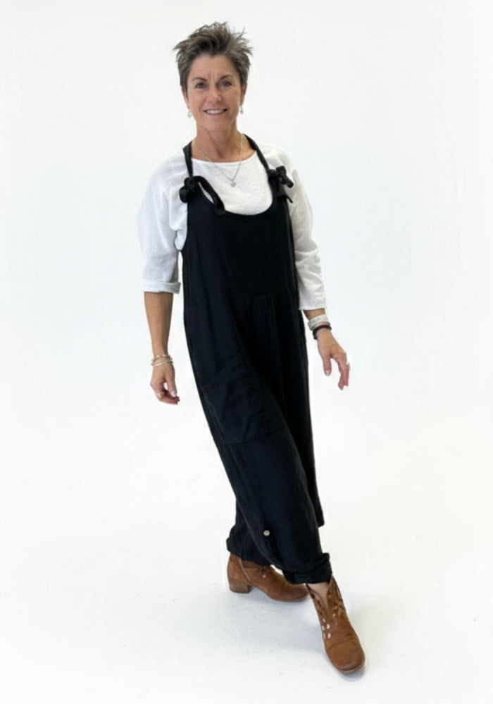Black / XS / 100% Linen
