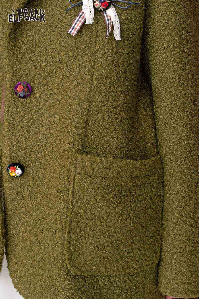 ELFSACK Minimalist Casual Classic Solid Blazer