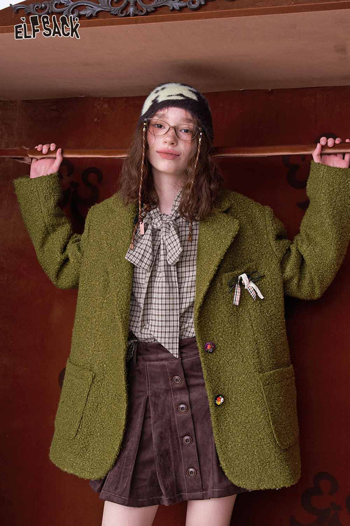 ELFSACK Minimalist Casual Classic Solid Blazer