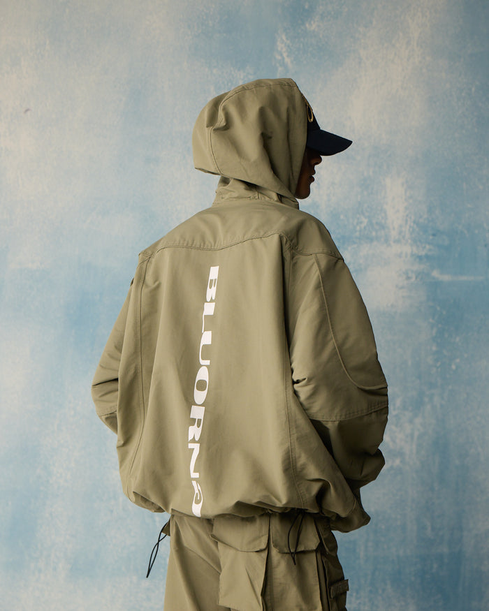 Olive Techwear Over-Jacket