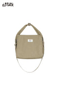 ELFSACK Oversized Checkered Shoulder Bag Structured Nylon Tote with Adjustable Strap for Daily Use