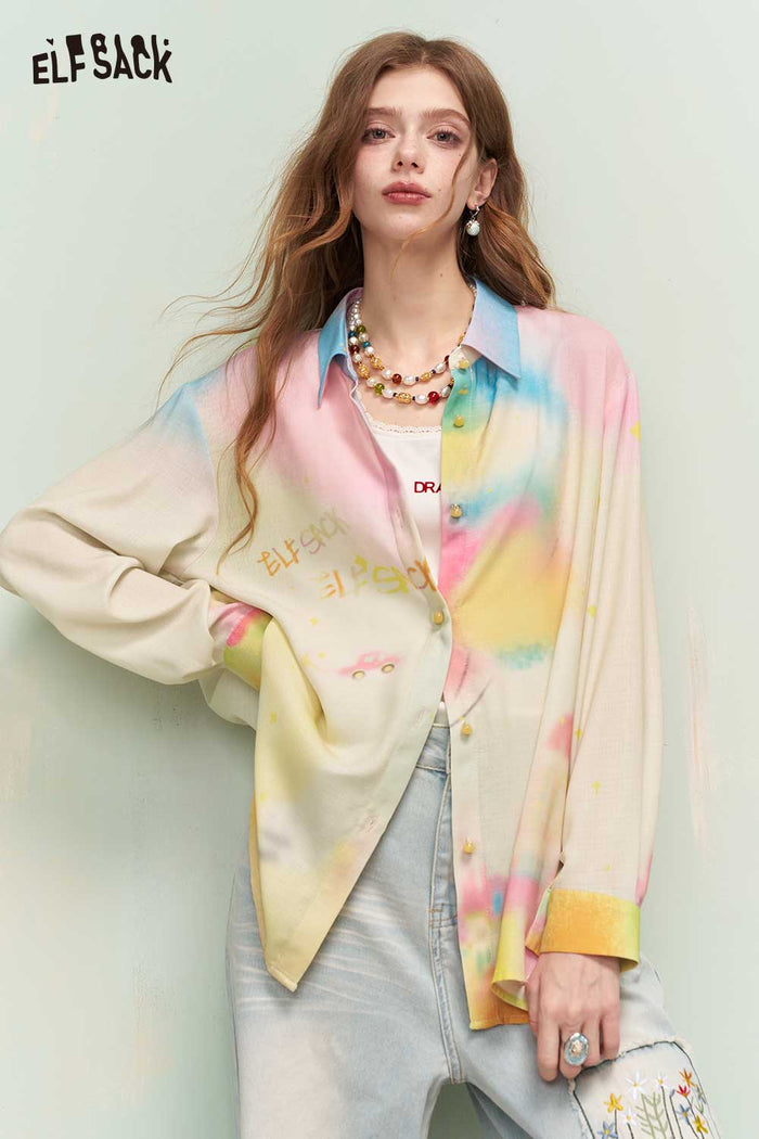 ELFSACK Playful Printed Shirt with Vibrant Floral Pattern