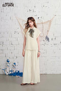 ELFSACK Short Sleeve Shirt Wide Leg Pants Set