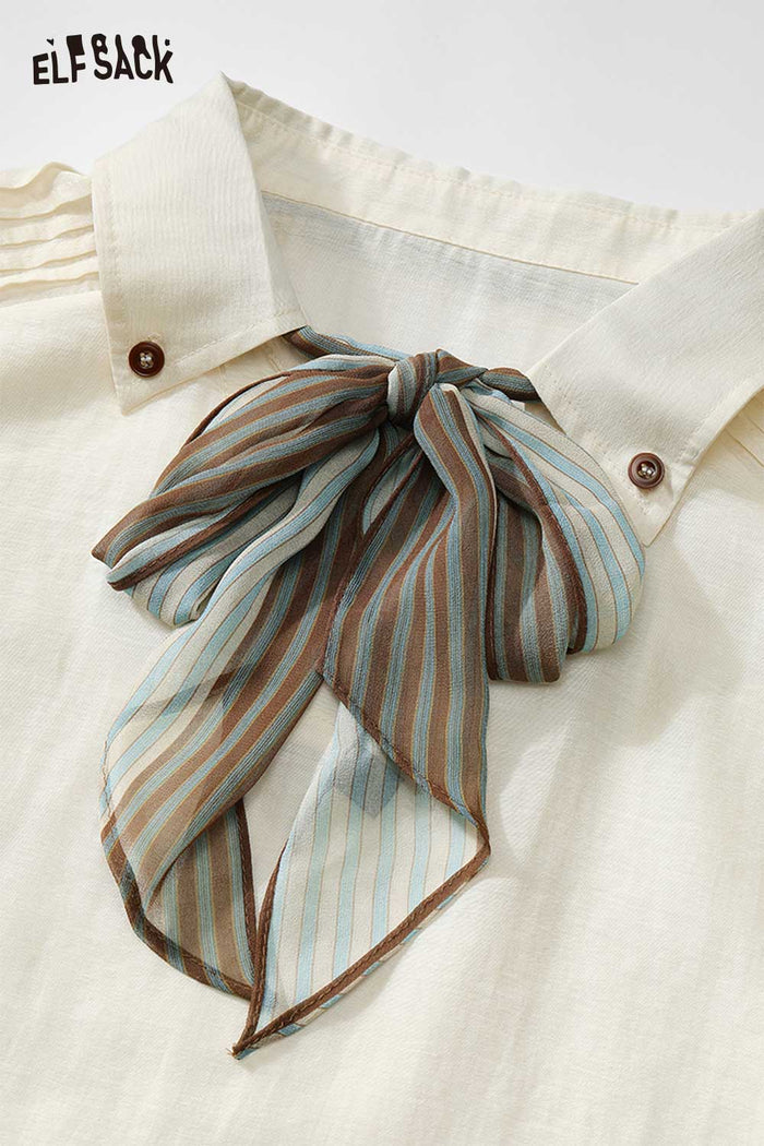 ELFSACK Short Sleeve Shirt Wide Leg Pants Set