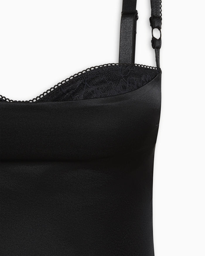 Silk Bustier Top | Black