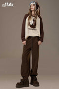 ELFSACK Soft Drawstring Waist Ankle Cuff Pants